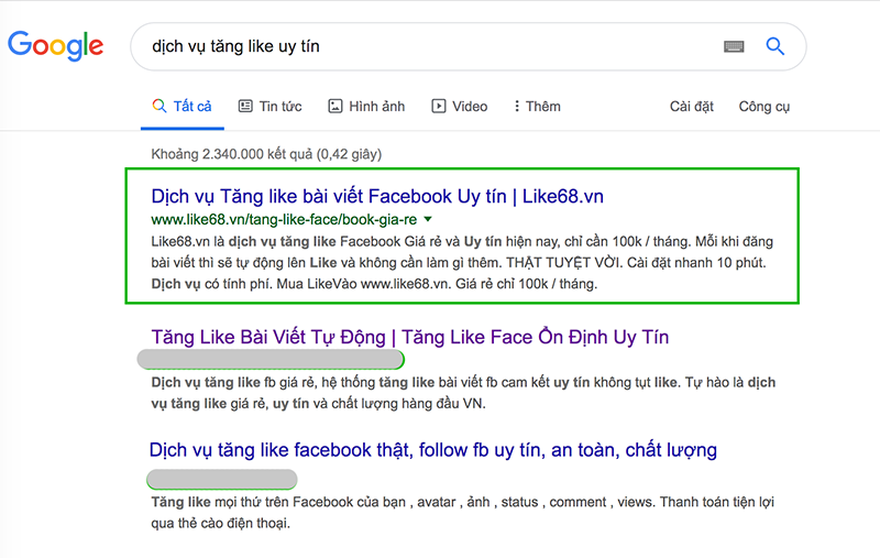 Like68.vn được đánh giá uy tín từ Google